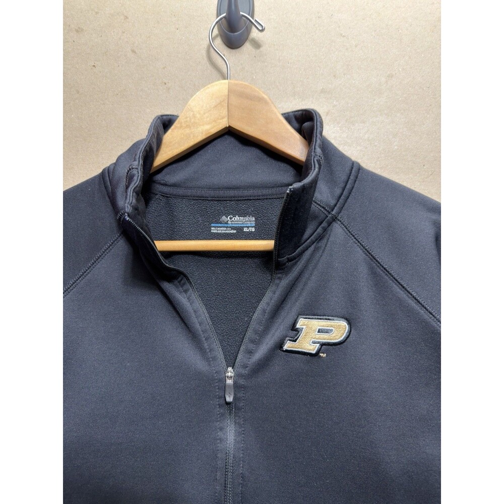 Columbia Purdue Boilermakers Omni-Shield Jacket Black Women's XL 1/4 Zip - Picture 2 of 4